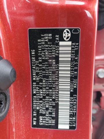 5YFEPRAE9LP114315 - 2020 TOYOTA COROLLA LE 红色 照片 12