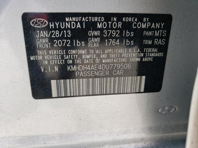 KMHDH4AE4DU779506 - 2013 HYUNDAI ELANTRA GLS SILVER photo 12