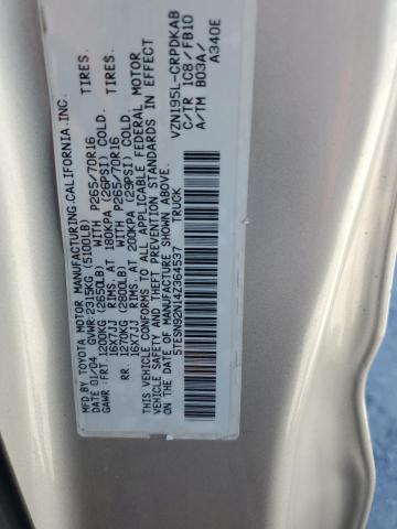 5TESN92N14Z364537 - 2004 TOYOTA TACOMA XTRACAB PRERUNNER ყავისფერი ფოტო 12