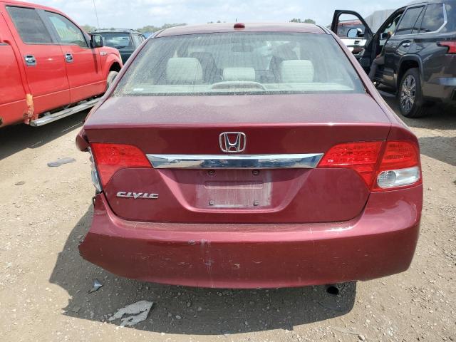 19XFA16829E003304 - 2009 HONDA CIVIC EX RED photo 6