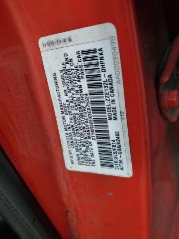 2T1KR32EX3C075324 - 2003 TOYOTA COROLLA MA XR RED photo 12