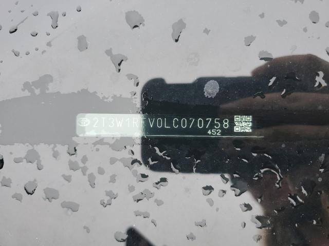 2T3W1RFV0LC070758 - 2020 TOYOTA RAV4 XLE GRAY photo 12