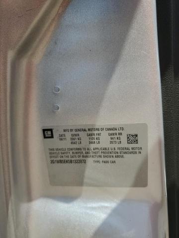 2G1WB5EK5B1322872 - 2011 CHEVROLET IMPALA LT SILVER photo 12