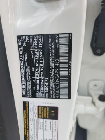 4JGDA5JB9GA791463 - 2016 MERCEDES-BENZ GLE 350 WHITE photo 12