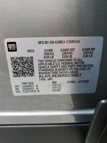 KL47LAE26RB070927 - 2024 BUICK ENVISTA PREFERRED SILVER photo 13