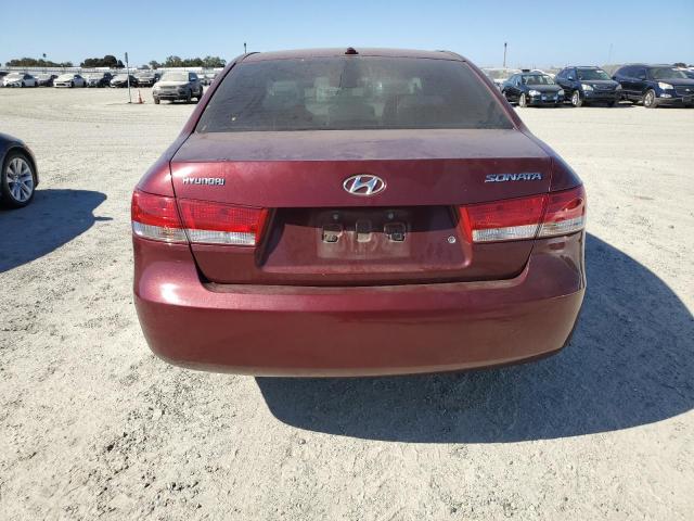 5NPET46C38H378723 - 2008 HYUNDAI SONATA GLS RED photo 6