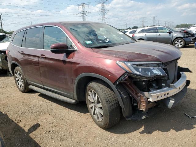 5FNYF6H58MB079154 - 2021 HONDA PILOT EXL MAROON photo 4