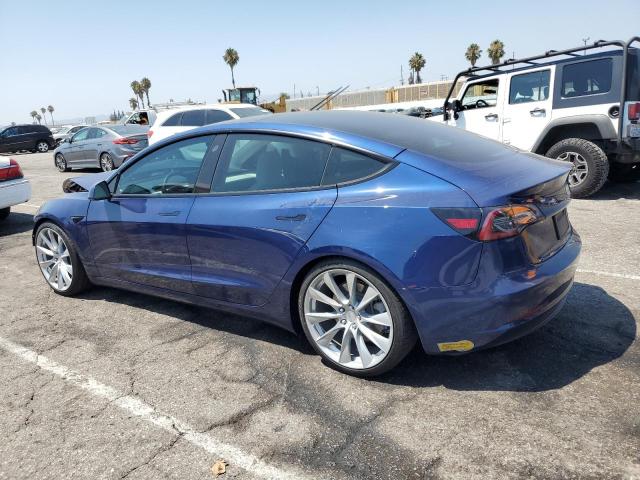 5YJ3E1EBXNF138121 - 2022 TESLA MODEL 3 ლურჯი ფოტო 2