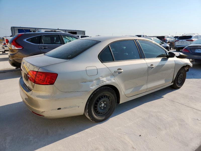 3VW1K7AJ8EM269492 - 2014 VOLKSWAGEN JETTA BASE TAN photo 3