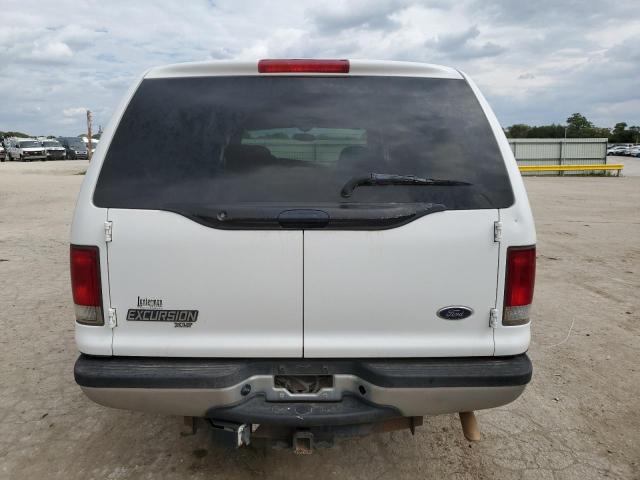 1FMNU40L01EB66787 - 2001 FORD EXCURSION XLT WHITE photo 6