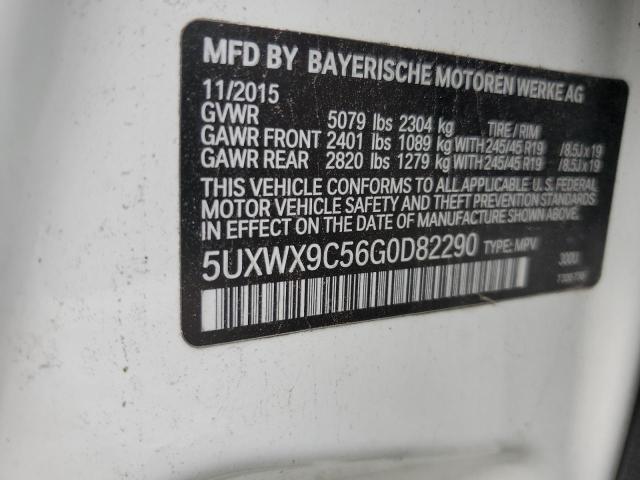 5UXWX9C56G0D82290 - 2016 BMW X3 XDRIVE28I WHITE photo 13