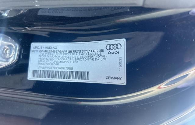 WAUVVAFR8BA067958 - 2011 AUDI S5 PRESTIGE 黑色 照片 10