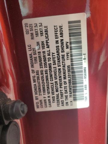 7FARW2H88LE013035 - 2020 HONDA CR-V EXL Կարմիր լուսանկար 14