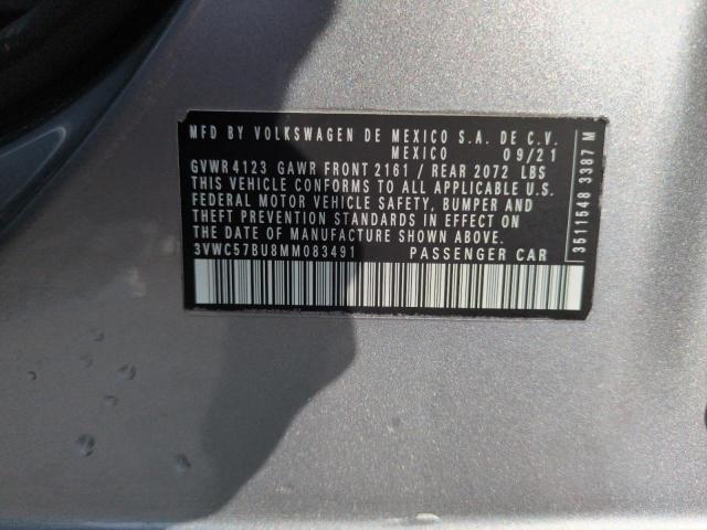 3VWC57BU8MM083491 - 2021 VOLKSWAGEN JETTA S SILVER photo 13