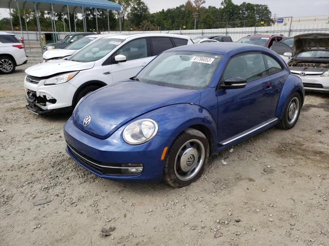 3VW467AT1CM638130 - 2012 VOLKSWAGEN BEETLE TURBO BLUE photo 1