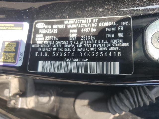 5XXGT4L3XKG354418 - 2019 KIA OPTIMA LX Czarny zdjęcie 12