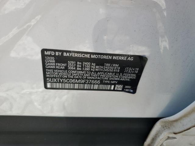 5UXTY5C06M9F37666 - 2021 BMW X3 XDRIVE30I WHITE photo 14