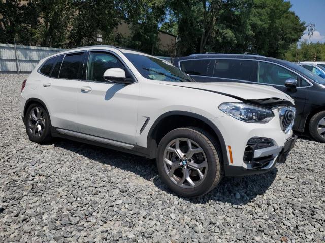 5UXTY5C06M9F37666 - 2021 BMW X3 XDRIVE30I WHITE photo 4
