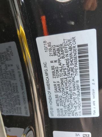 1HGCV1F39JA269116 - 2018 HONDA ACCORD SPORT BLACK photo 12
