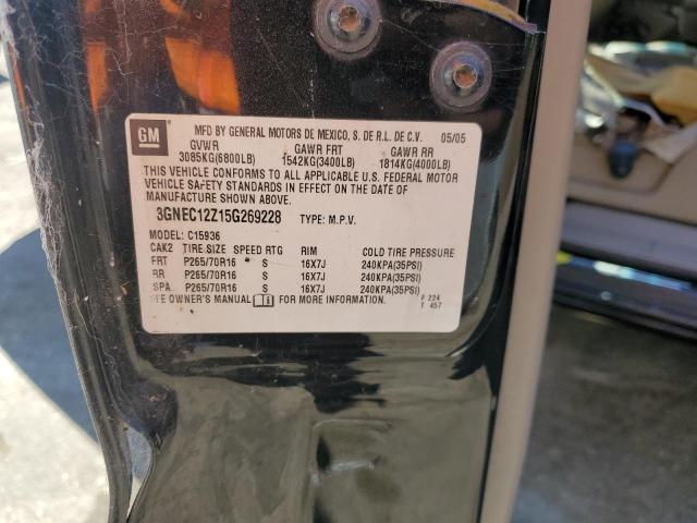 3GNEC12Z15G269228 - 2005 CHEVROLET AVALANCHE C1500 BLACK photo 13