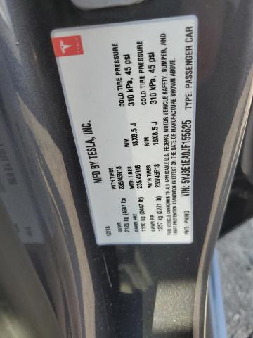 5YJ3E1EA0JF155625 - 2018 TESLA MODEL 3 灰色 照片 12