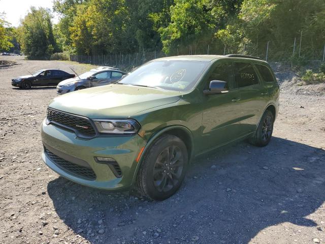 1C4RDJDG9MC805122 - 2021 DODGE DURANGO GT GREEN photo 1