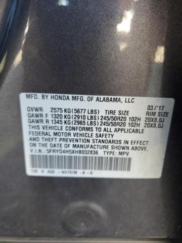 5FRYD4H5XHB032836 - 2017 ACURA MDX TECHNOLOGY გრაფიტი ფოტო 13