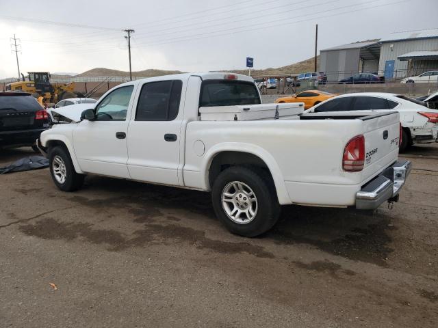 1D7HL48N44S616351 - 2004 DODGE DAKOTA QUAD SLT WHITE photo 2