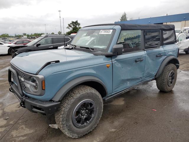 1FMEE5DH5MLA61283 - 2021 FORD BRONCO BASE BLUE photo 1