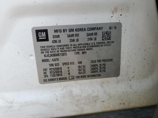 KL4CJASB5KB712875 - 2019 BUICK ENCORE PREFERRED Ağ foto 12