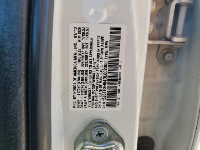 5J6TF3H54DL002300 - 2013 HONDA CROSSTOUR EXL თეთრი ფოტო 12