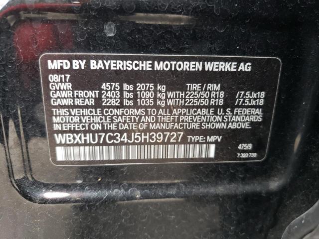 WBXHU7C34J5H39727 - 2018 BMW X1 SDRIVE28I BLACK photo 12