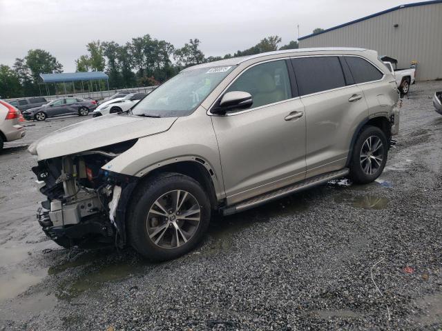 5TDKKRFH3GS142600 - 2016 TOYOTA HIGHLANDER XLE TAN photo 1