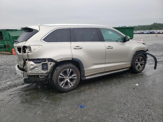 5TDKKRFH3GS142600 - 2016 TOYOTA HIGHLANDER XLE TAN photo 3