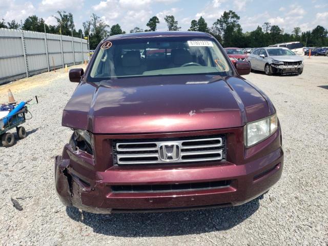 2HJYK16577H532742 - 2007 HONDA RIDGELINE RTL BURGUNDY photo 5