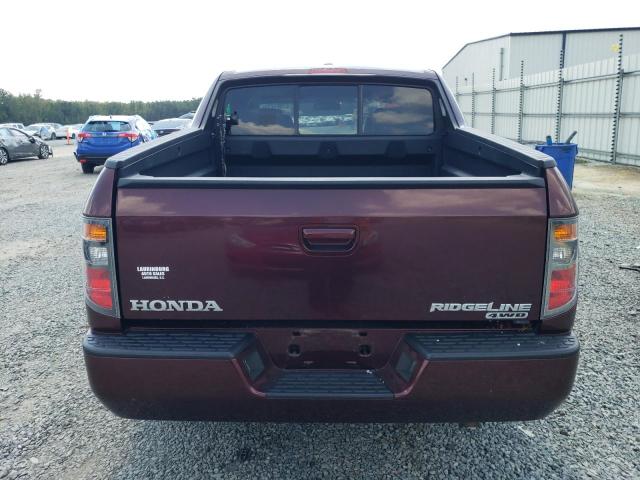 2HJYK16577H532742 - 2007 HONDA RIDGELINE RTL BURGUNDY photo 6