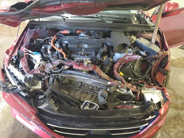 1HGCV3F46MA005876 - 2021 HONDA ACCORD HYBRID EX RED photo 11