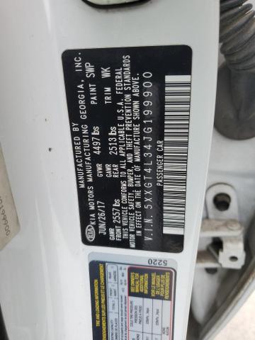 5XXGT4L34JG199900 - 2018 KIA OPTIMA LX WHITE photo 12