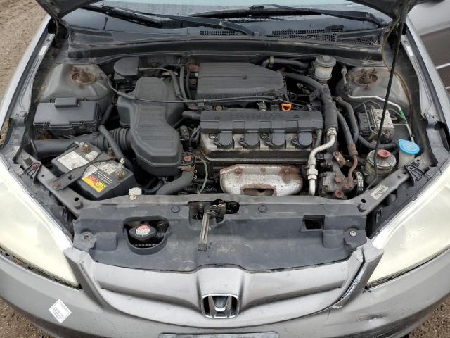 2HGES16674H909633 - 2004 HONDA CIVIC LX GRAY photo 11