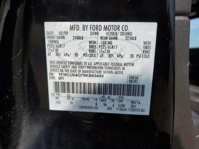 1FMCU04G79KB69499 - 2009 FORD ESCAPE LIMITED 黑色 照片 14
