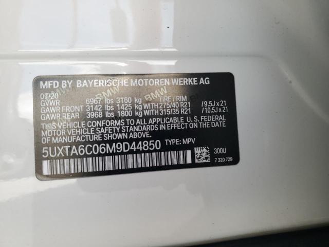 5UXTA6C06M9D44850 - 2021 BMW X5 XDRIVE45E WHITE photo 14