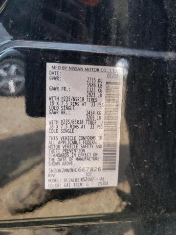 5N1DR2MN9HC667826 - 2017 NISSAN PATHFINDER S BLACK photo 13