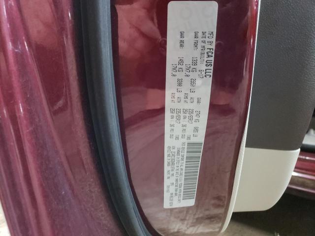 2C4RC1BG9HR810744 - 2017 CHRYSLER PACIFICA TOURING L BURGUNDY photo 13