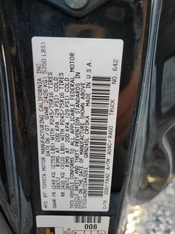 5TEUU42N57Z443261 - 2007 TOYOTA TACOMA ACCESS CAB შავი ფოტო 13