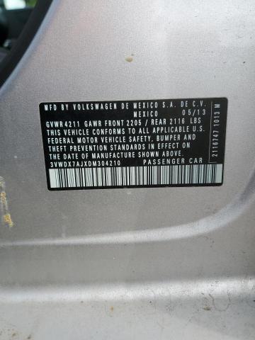 3VWDX7AJXDM304210 - 2013 VOLKSWAGEN JETTA SE 银色 照片 12