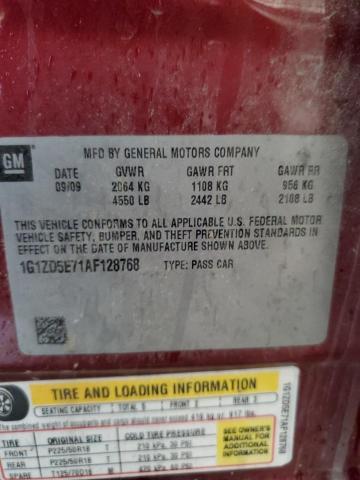 1G1ZD5E71AF128768 - 2010 CHEVROLET MALIBU 2LT 栗色 照片 13