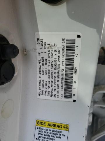 19UUA865X9A011709 - 2009 ACURA TL WHITE photo 12