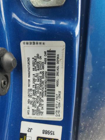 1NXBU40E09Z112332 - 2009 TOYOTA COROLLA BASE BLUE photo 13