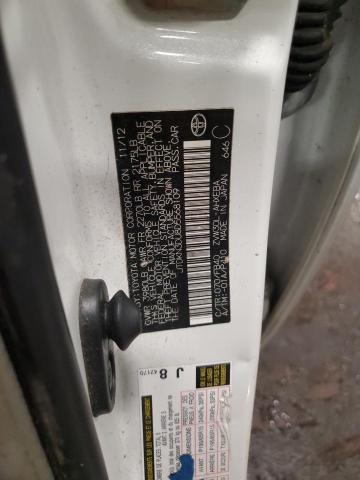 JTDKN3DU8D5568109 - 2013 TOYOTA PRIUS WHITE photo 13