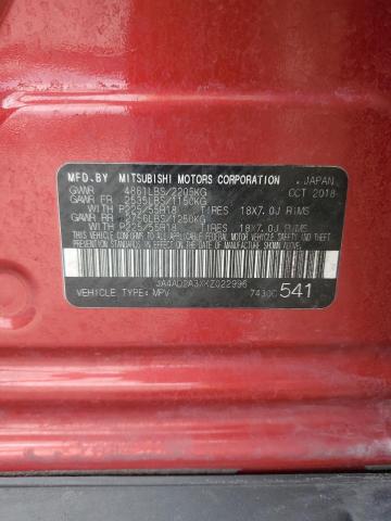 JA4AD2A3XKZ022996 - 2019 MITSUBISHI OUTLANDER ES 红色 照片 13